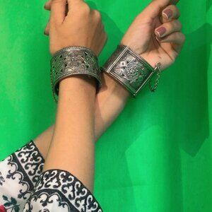 Single Vintage Kuchi Cuff Bracelet: Handcrafted Tribal Boho Jewelry